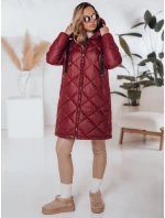 Dámská zimní bunda SNOWVIBE bordó prošívaná FashionStreet TY4996 Dámská zimní bunda SNOWVIBE bordó prošívaná FashionStreet TY4996