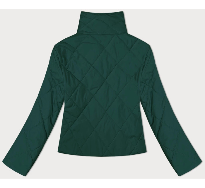 Zelená dámská prošívaná bunda se stojáčkem (20067)