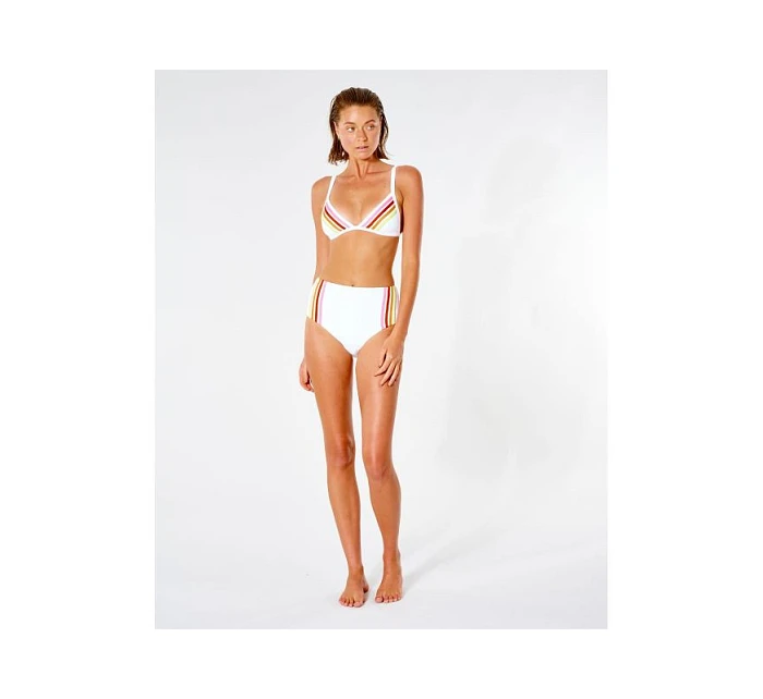 GORA-BIKINI RIP CURL Wave Shapers Stripe Banded Tri - bílý
