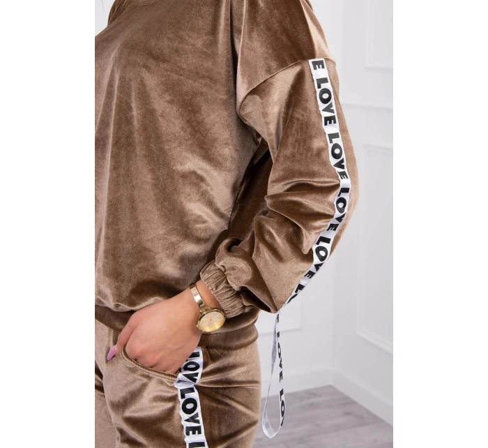 Láska velurová sada hnědá Láska velurová sada hnědá