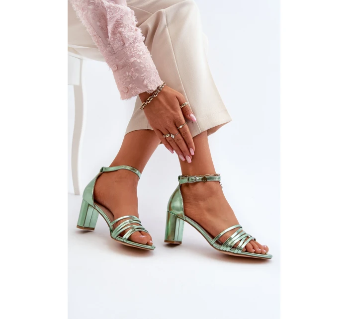 Sandály Na Podpatku S Pásky Černé Enitia Sandály Na Podpatku S Pásky Černé Enitia