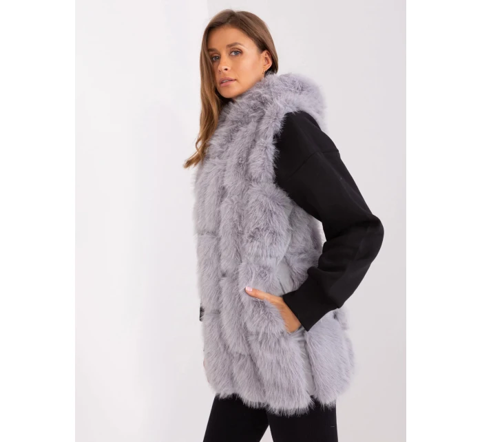 Dámská vesta AT KZ 2379.96P šedá - Wool Fashion Dámská vesta AT KZ 2379.96P šedá - Wool Fashion