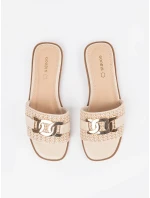 Krásné  nazouváky hnědé dámské na plochém podpatku