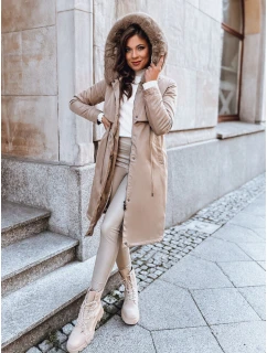 Dámská zimní bunda parka LUSTER beige FashionStreet TY3958
