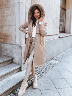 Dámská zimní bunda parka LUSTER beige FashionStreet TY3958