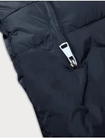 Tmavě modrá asymetrická dámská bunda model 21247325 - LHD