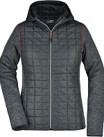 Daiber JN 771 Dámská pletená hybridní bunda 02.0771 grey melange/anthracite melange