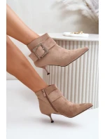 Dámské Boty Na Podpatku S Béžové model 21671092 - Boto Dámské Boty Na Podpatku S Béžové model 21671092 - Boto