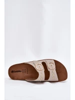 Pohodlné dámské pantofle béžové model 21697980 - Inblu