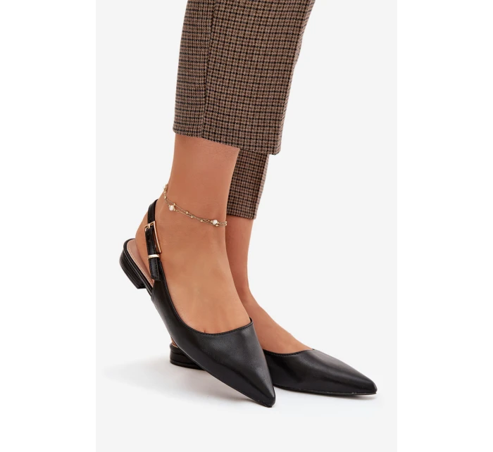 Baleríny se zlatým sponem Černé Iverelle