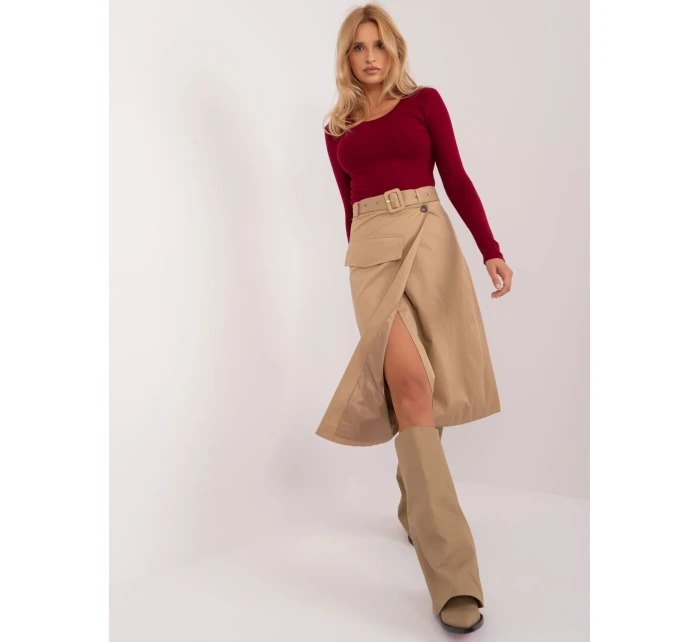 Spódnica EM SD model 19648737 camelowy - FPrice