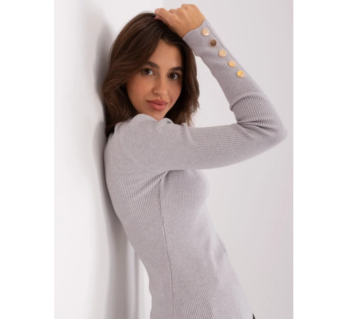 Sweter PM SW model 18917520 szary - FPrice Sweter PM SW model 18917520 szary - FPrice