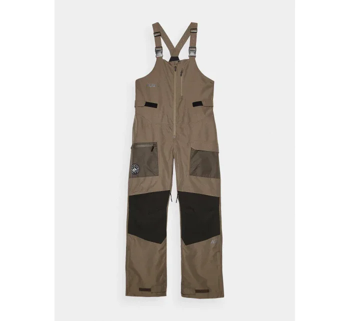 Pánské snowboardové kalhoty se šlemi 4FAW23TFTRM346-81S hnědé - 4F