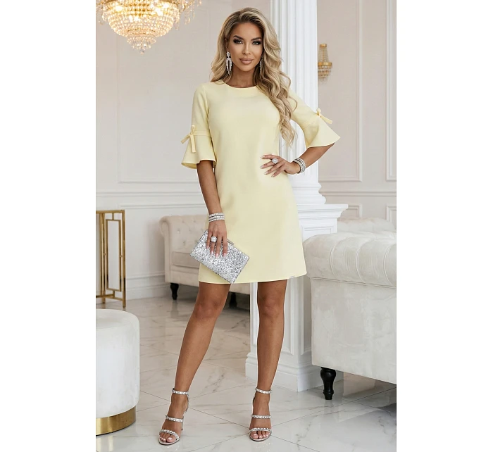 Dámské šaty 217-12 NEVA  pastelově žluté - Numoco