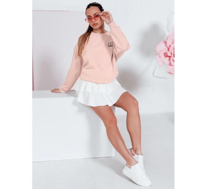 Dámská oversize mikina s výšivkou SOFTSLON růžová FashionStreet BY1432