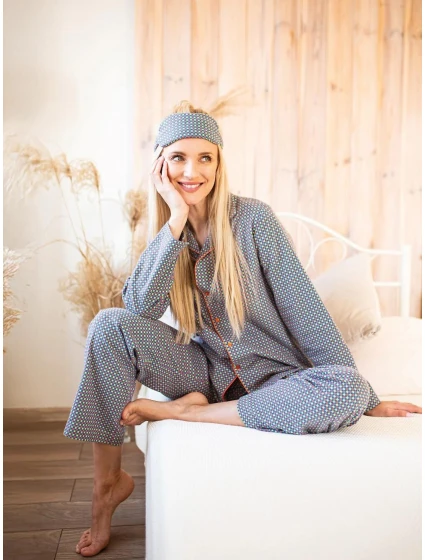 Pyžamo LNS model 21291821 B25 long/r SXL dámské rozepínací - Key