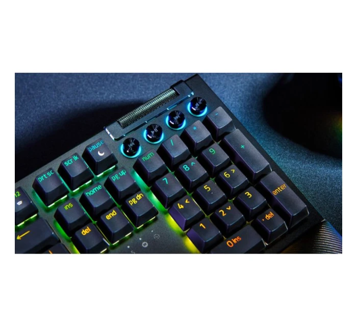 Mechanická herní klávesnice Razer BlackWidow V4 X, žluté spínače, americké rozložení, drátová, černá Razer Mechanická herní klávesnice Razer BlackWidow V4 X, žluté spínače, americké rozložení, drátová, černá Razer