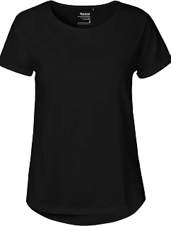 O Dámské bio tričko s ohrnutými rukávy black model 22505545 - Neutral