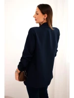 Bunda s klopou elegantní mámořnická modřa