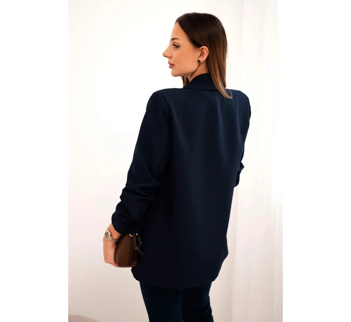 Bunda s klopou elegantní mámořnická modřa