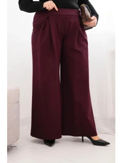 Dámské kalhoty Plus Size s širokými nohavicemi a model 21728701 - K-Fashion