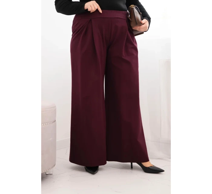 Dámské kalhoty Plus Size s širokými nohavicemi a model 21728701 - K-Fashion
