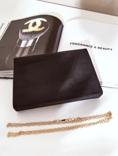 Kabelka Klopna S Ozdobným Srdcem Eko Semišová Černá Evilinas