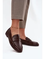 Dámské mokasíny z ekologické kůže hnědé model 21710055 - Boto
