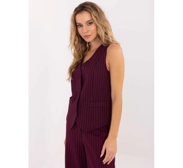 Kamizelka IT KZ model 21757343 bordowy - FPrice Kamizelka IT KZ model 21757343 bordowy - FPrice