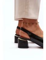 Kožené sandály s ozdobou Laura Messi 2719 Black Kožené sandály s ozdobou Laura Messi 2719 Black