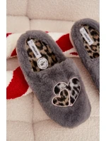 Dámské chlupaté papuče srdíčka – šedé Amandra Dámské chlupaté papuče srdíčka – šedé Amandra