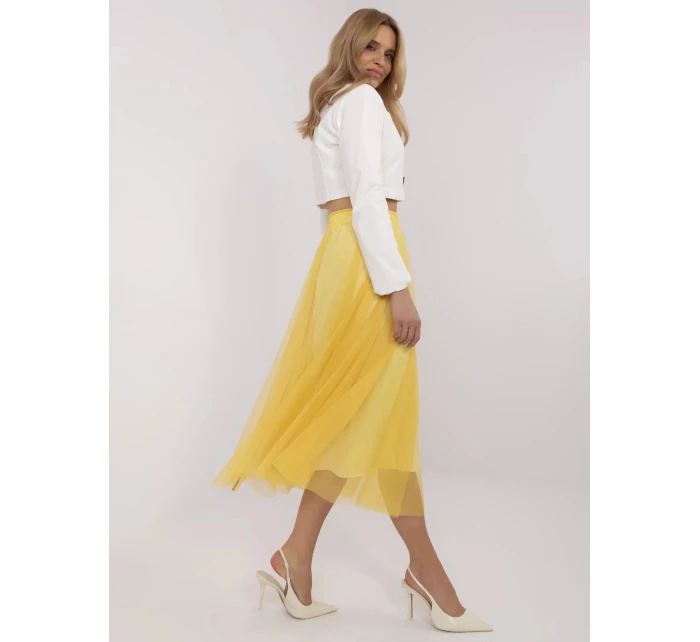 Dámská sukně DHJ SD model 21140227 žlutá - FPrice Dámská sukně DHJ SD model 21140227 žlutá - FPrice