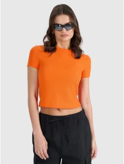 Dámské tričko z vaflového úpletu 4F 4FRSS25TTSHF2749-70S