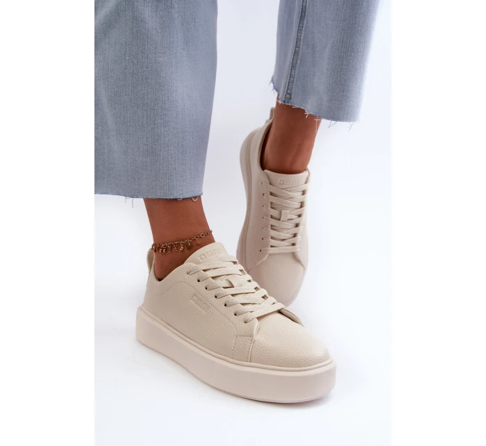 Lehké dámské tenisky Big Star model 21658712 Memory Foam System Beige - Big Star Shoes Lehké dámské tenisky Big Star model 21658712 Memory Foam System Beige - Big Star Shoes