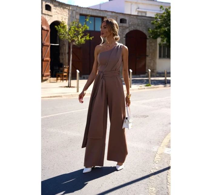 Kombinéza na jedno rameno se  mocca model 20970556 - Moe