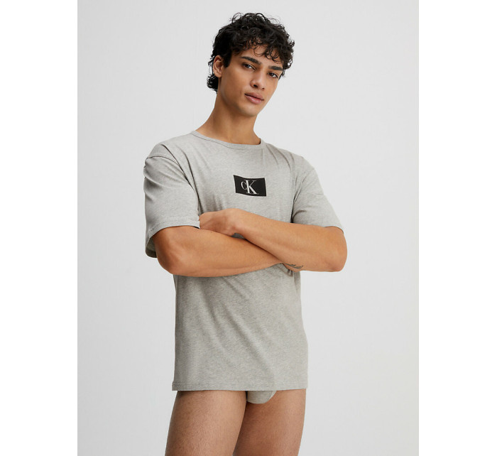Pánské tričko Organic Cotton Lounge T-Shirt CK96 000NM2399EP7A šedá - Calvin Klein