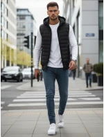 Pánská černá vesta FashionStreet TX4235 Pánská černá vesta FashionStreet TX4235