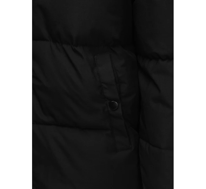 Pánská zimní bunda s kapucí černá FashionStreet TX5132 Pánská zimní bunda s kapucí černá FashionStreet TX5132