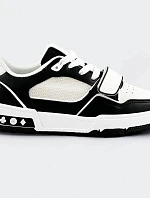 Černo-bílé dámské dvoubarevné tenisky "adidasky" (AD-585)