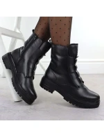 Dámské černé kožené boty model 21905958 - Rieker Dámské černé kožené boty model 21905958 - Rieker