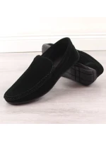 Pánské semišové prolamované mokasíny černé model 21904542 Pánské semišové prolamované mokasíny černé model 21904542