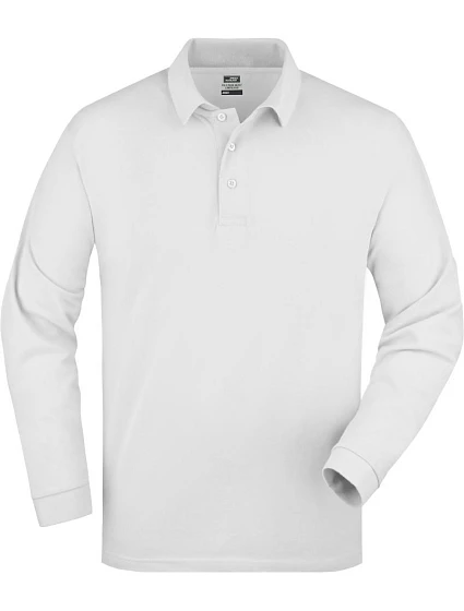 Daiber JN 22 Piqué polo s dlouhým rukávem z těžké bavlny 02.0022 white Daiber JN 22 Piqué polo s dlouhým rukávem z těžké bavlny 02.0022 white