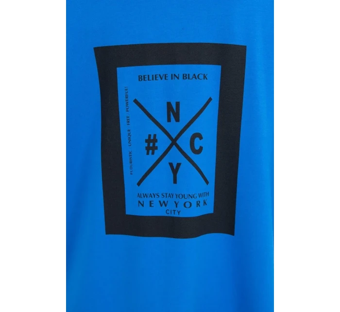 Chrpově modrá bunda s kapucí nadměrné velikosti Chrpově modrá bunda s kapucí nadměrné velikosti