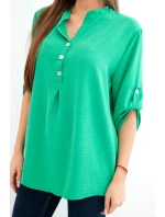 Halenka s delším zadním dílem zelená Halenka s delším zadním dílem zelená