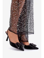 Textilní Lodičky S Mašlí Černé model 21681039 - Boto