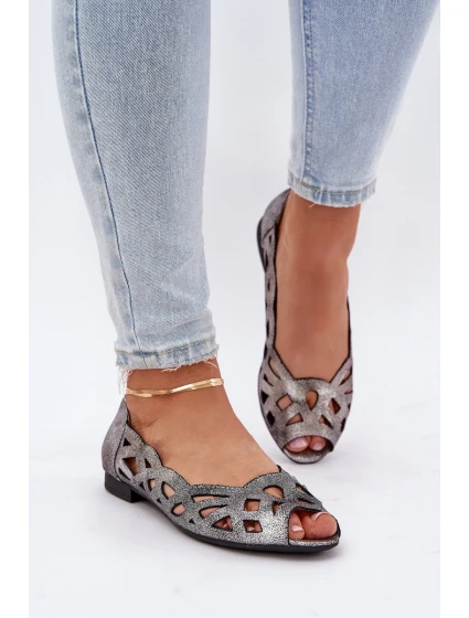 Vzorované baleríny s  stříbrné model 21685306 - Boto