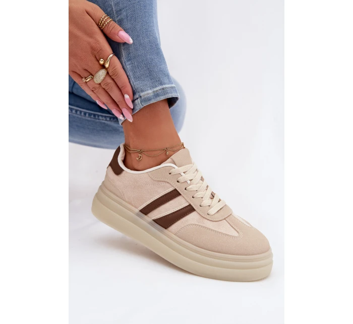 Dámské tenisky na platformě Béžové Galleria Dámské tenisky na platformě Béžové Galleria