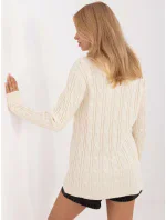 Sweter AT SW model 20463580 ecru - FPrice Sweter AT SW model 20463580 ecru - FPrice