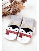 Vánoční ponožky Tučňák Šedé