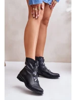Zateplené Dámské Kotníkové Boty Na Zip Černé Evalith Zateplené Dámské Kotníkové Boty Na Zip Černé Evalith